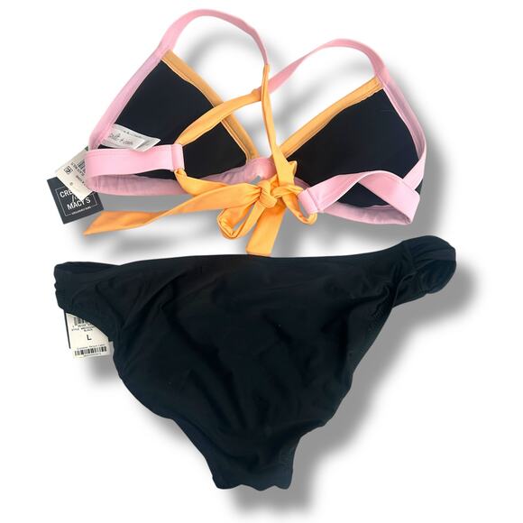 NEW Mix & Match Bikini Set Size Large Black Pink Colorblock Bar III Salt + Cove - Picture 10 of 10